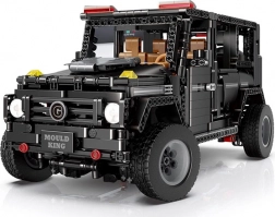 Set de construcție mașină off-road 1:10, 1722 piese – negru