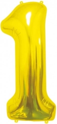 Balon din folie cifră 1 auriu GoDan 85 cm