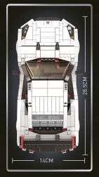 set de construcție mașină sport 1034 piese – albă