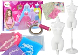 Set creativ pentru realizarea rochiilor pentru păpuși