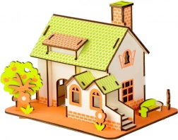 Woodcraft puzzle 3D din lemn Casă verde