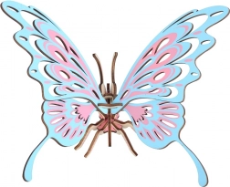 Woodcraft puzzle 3D din lemn fluture colorat