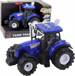 Tractor agricol cu lumini și sunete, albastru 1:36