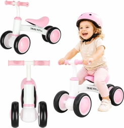 Trike Fix Tiny V2 roz, bicicletă fără pedale pentru copii, cu patru roți