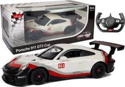 Mașină telecomandată Porsche 911 GT3 CUP Rastar 1:14 albă