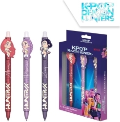 Set de 3 pixuri termoșterse K-POP Demon Hunters