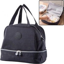 Geantă Termoizolantă cu Curea Reglabilă Neagră 27cm