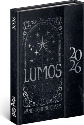 Agendă săptămânală magnetică Harry Potter Lumos 2026, 11 x 16 cm