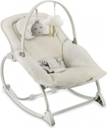 șezlong vibrațional cu melodii MoMi LAPIS, gri deschis