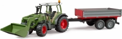 Bruder tractor Fendt Vario 211 cu încărcător frontal și remorcă basculantă 1:16