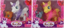 Set de unicorni – unicorn mare și mic din plastic pentru copii