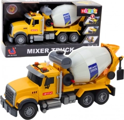 Camion betonieră pentru copii cu lumini și sunete, galben, 31,5 cm