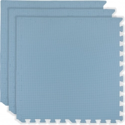 Covoraș de joacă din spumă HUMBI 180 × 60 cm, puzzle mari impermeabile, sigure, 3 buc, albastru deschis