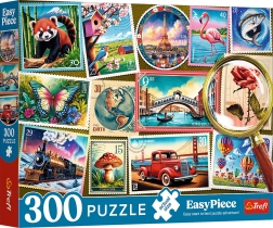 puzzle 300 EasyPiece – timbre poștale Trefl