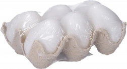 Oul de plastic alb decorativ 6 cm, 6 buc