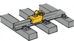 Opritoare de șină galbene ROCO, set 12 buc