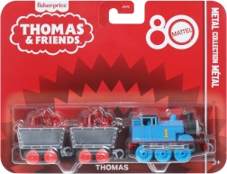 Thomas și prietenii – ediția a 80-a aniversare – locomotivă metalică cu 2 vagoane