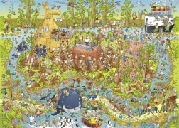 Puzzle HEYE Zoo Nebună: Expoziția Australiană 1000 de piese