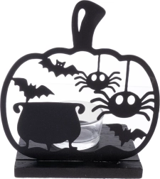 Sfeșnic Halloween din metal negru
