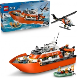 LEGO City barcă de salvare a gărzii de coastă și elicopter