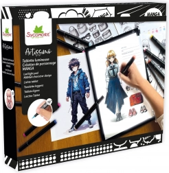 Tablet de desen cu iluminare A5 pentru personaje MANGA – set creativ ARTISSIMO