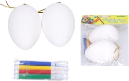 Ouă din plastic pentru colorat 5 × 8 cm, 2 bucăți cu markere
