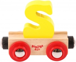 Bigjigs Rail vagon din lemn – litera S