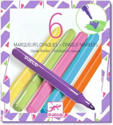 Markere opace DJECO – set de 6 culori intense