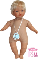 Păpușă realistă Llorens Roberto cu sunete și corp moale 33 cm