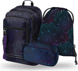 Set de rechizite școlare Cubic Zen: Rucsac, Penar și Săculeț