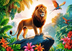 TREFL Puzzle Regele junglei 200 piese