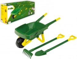 set de grădinărit pentru copii cu roabă John Deere