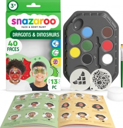 SNAZAROO Set de 8 culori pentru față – Dragoni și dinozauri