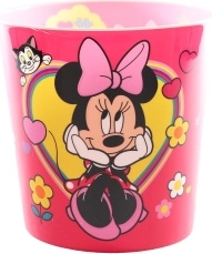 Coș de gunoi roz Minnie Mouse pentru copii
