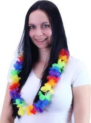 Colier Hawaii flori colorate