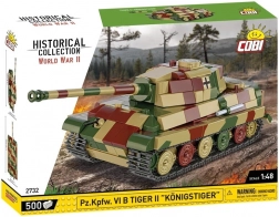Model tancului Tiger II Königstiger din piese de plastic
