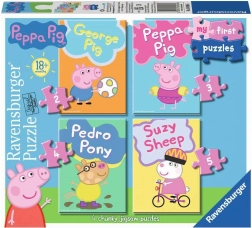 Primele mele puzzle-uri Peppa Pig 4-în-1 (2–5 piese) RAVENSBURGER