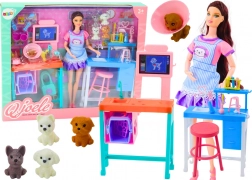 Set medical cu păpușă, animăluțe și accesorii