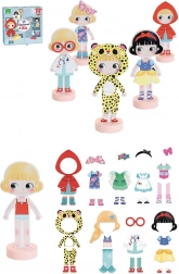 Vilac puzzle magnetic de îmbrăcat – creatoarea de modă Mia, păpușă din lemn 22 cm