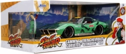 jadA toys street fighter chevrolet corvette 1969 1:24 cu figurină cammy