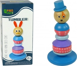 Piramida din lemn educațională Câine cu pălărie