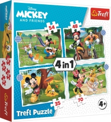 Puzzle 4 în 1 – o zi grozavă MICKEY MOUSE