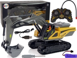 Excavator pe șenile Caterpillar cu telecomandă 2.4G Galben