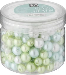 Set de mărgele verzi din sticlă