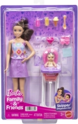 Barbie Skipper Babysitters – set cu scaun de hrănire
