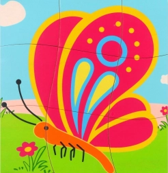 Puzzle din lemn stratificate Fluture