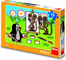Krtek pictor puzzle pentru copii Dino 24 piese