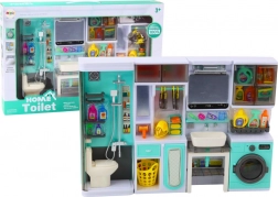 Set de baie pentru copii 4‑în‑1 – duș, toaletă, mașină de spălat și accesorii