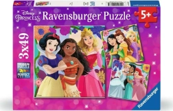 Puzzle Ravensburger Disney: Prințese din povești 3x49 piese