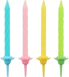 Lumânări spiralate de ziua de naștere GODAN, set 24 buc